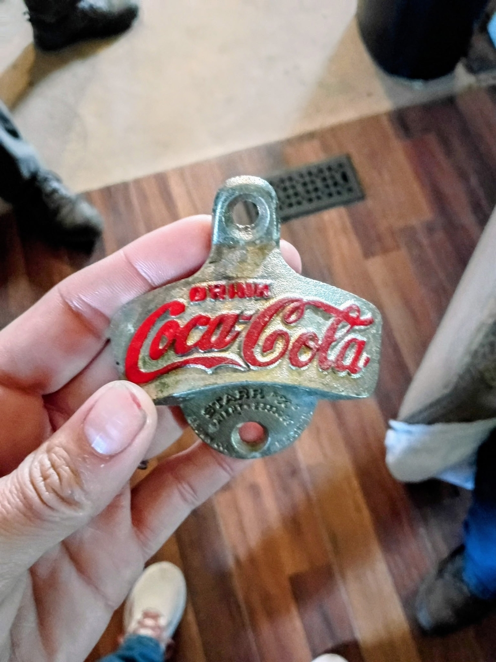 Coca Cola Cast Metal Wall Mount with Red Logo